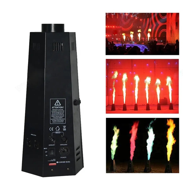 Six Corner Fire Machine 200w Flame Thrower Club Bar Disco Stage Wedding Show Effect DMX512 Spray Fire Machine