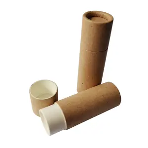 17*70mm Hot Sale Cardboard Deodorant Tubes Biodegradable Cosmetic Paper Tube Paper Tube With Push Able Bottom