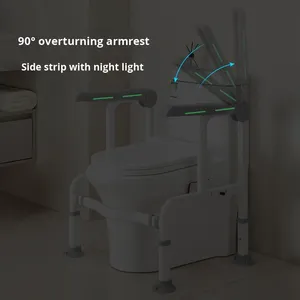 Stainless Steel Armrest Elderly Anti-skid Assistance Bathroom Handle Foldable Safety Handrails <b>Disabled</b> Toilet Grab Bars - Product Image 4