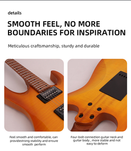 Custom HighEnd Guitar Flamed Maple Neck Chrome Hardware Fully Customizable Specs Colors 6 <b>Strings</b> 24 Frets Anico HH - Product Image 5