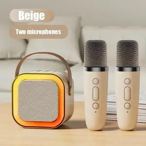 ميكروفونات كاريوكي عائلية Led Bluetooths مكبر صوت لاسلكي خارجي للأطفال الحفلات