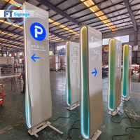 Signalétique LED Métallique Extérieure Haut de Gamme, Totem Lumineux Étanche pour Pylône, Installation pour Usage Commercial