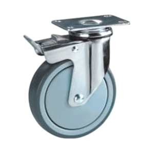 Roulettes industrielles légères en gros, de bonne qualité, avec noyau en TPR/PP, roulement à billes, capacité de charge 100kg-150kg, 80mm/100mm/125mm - Product Image 3