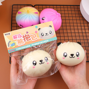 Realistic Anti-stress TPR Steamed Stuffed Bun Squishy Soft High Quality Ball Relief Cartoon <b>Panda</b> Dumpling Squeeze Fidget <b>Toy</b> - Product Image 2