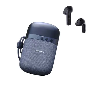 En iyi kalite 2 in 1 kablosuz kulaklık hoparlör BT kulak içi kulaklık HiFi Stereo ses hoparlörler için açık havada