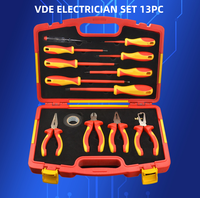 Ensemble d'outils professionnels pour électriciens, isolés VDE, à commande manuelle, OEM, avec mallette rigide, pour la réparation de véhicules à énergie nouvelle