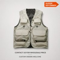 Gilet multi-poches unisexe style vintage tech pour activités de plein air, camping, pêche à la mouche, décontracté et tendance