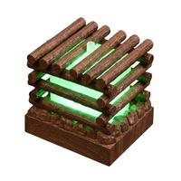 Diffuseur d'aromathérapie à effet feu de camp, humidificateur de bureau en bois, ultrasonique silencieux, capacité 0,5L, cadeau créatif pour chambre à coucher