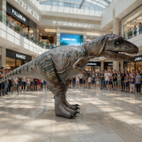 Costume de dinosaure Allosaurus géant réaliste pour adulte, avec structure métallique, pour parcs d'aventure, aéroports, parcs à thème, centres commerciaux, maisons de jeux et jardins