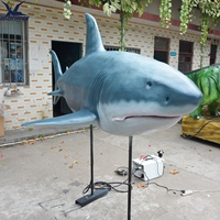 Modèle de requin animatronique 3D en acier et silicone, animal marin mécanique pour centres commerciaux intérieurs/extérieurs, parcs d'aventure, espaces publics