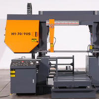 Scie à ruban horizontale semi-automatique pour la découpe de profilés métalliques en acier