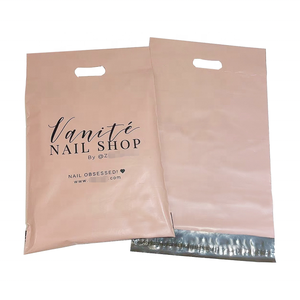 Tùy chỉnh in logo sang trọng màu hồng nhựa gửi thư chuyển phát nhanh Poly bưu phẩm vận chuyển đóng gói túi bưu chính với xử lý cho Tạp Chí - Product Image 4