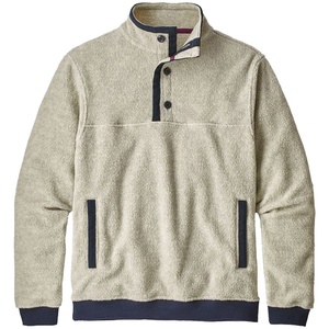 Custom Style Button up Ribbed Cuffs Men Polar Fleece Jaket Pullover