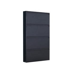 Armoire à chaussures murale pour entrée Armoire à chaussures en acier Étagère à chaussures en métal avec tiroirs rabattables - Product Image 1