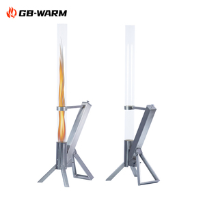 Réchaud de patio portable à granulés de bois en acier inoxydable avec tube en verre à haute flamme pour jardin et cour arrière - Product Image 6