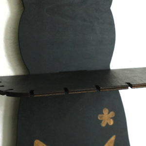En bois chat noir cristal étagère <span class=keywords><strong>pendule</strong></span> et collier support sorcière étagère tenture murale décor à la maison chat amant cadeau - Product Image 4