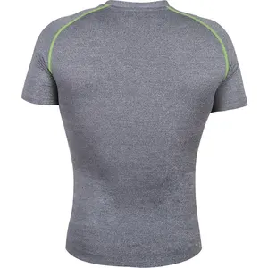 Cotone Spandex Tee degli uomini di Compressione Usura di Ginnastica Da Corsa Sport T-Shirt