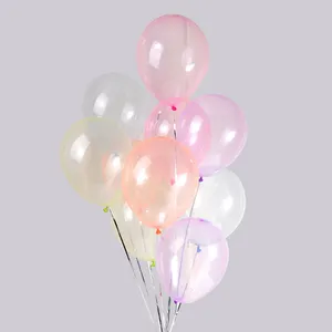 10英寸氦圆形透明水晶Globos生日婚礼装饰彩色泡泡乳胶气球