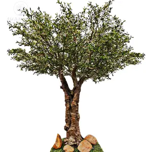 10 Ft Decoration Big Realistic Giant Ornamental Olive Tree Fake Grey Leaf Large Olive Tree Faux Artificial Olive Tree