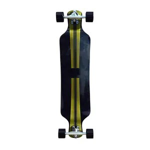 OEM Printing Outdoor 9 Ply Maple Deck Downhill Drop Down Longboard Skateboard mit Four Wheel