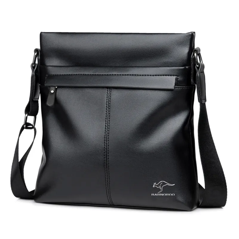 Simple design messenger bag for men crossbody PU Leather sling bag business travel bag