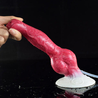 LOVE Hunde-Dildo mit Knoten, bunte Strap-on Dildos, dicke Silikon-Analdildos für Frauen und Männer Paare