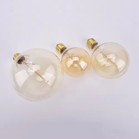 Ampoule LED à filament droit vintage Edison, modèle G95, corps de lampe en verre et aluminium, décorative, CE/VDE B22/E26/E27 Ra80