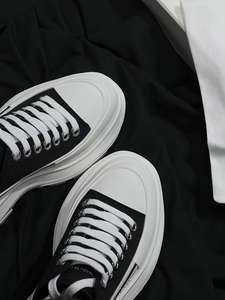 Chaussures décontractées à lacets pour femme MQ MoQueen, version haute, en toile <span class=keywords><strong>blanche</strong></span>, nouveau style, plateforme à semelle épaisse, rehaussantes, collection automne - Product Image 5