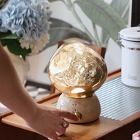 Nouveau Style Portable sans fil marbre lampe de Table batterie Rechargeable décor à la maison chevet bureau lumière