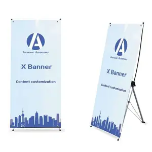 Custom Printed 60*160cm 80*180cm Windproof Tripod Promotion Advertising Display X Banner Stand