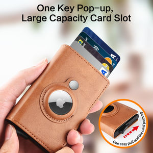 New Arrival Men's Brown PU Material <b>RFID</b> Blocking Smart Card and Credit <b>Wallet</b> High Capacity Drop Shipping - Product Image 3