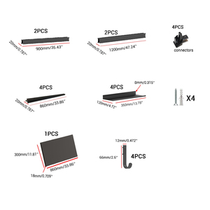 Современный Дизайн – Настенный Органайзер-Вешалка из Алюминиевого Сплава с Многуровневыми Полками для Дома и Балкона - Product Image 4