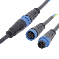 Connecteur étanche lumière paysage extérieur 3 broches pré-moulé mâle femelle circulaire en plastique 300V 8A connecteur Led IP68