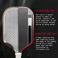 Raquette de pickleball LDXJ GEN5, fibre de carbone T700, noyau de 5e génération PRO-V, moulage secondaire professionnel par pressage à chaud, 225g, 16mm