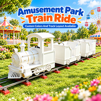 Train électrique sur rail en PRV personnalisé de grande taille pour enfants, équipement d'amusement extérieur pour centres de villégiature, centres commerciaux, parcs et aires de jeux, prix usine