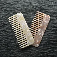 Pettine in acetato di cellulosa per capelli larghi con Logo personalizzato in resina coreana da 4mm