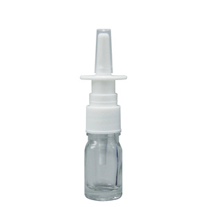 Flacon pulvérisateur en verre de 5 ml avec pompe pour lavage nasal vert ambre bleu de qualité pharmaceutique, pour solution saline normale, échantillon gratuit, MOQ 100 pièces - Product Image 1