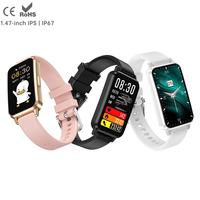 Montre connectée à écran tactile IPS, boîtier en alliage, multifonction, pour hommes et femmes, avec suivi de la fréquence cardiaque, notification de messages, suivi de la forme physique