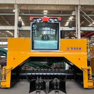 Kompost turner makinesi üretim hattı tam otomatik büyük windrow tavuk gübresi kompost turner makinesi