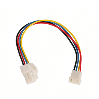Arnés de Cables de Conexión Personalizado de 4 Pines Macho-Hembra con Conector Pre-crimpado Codificado por Colores para Conexión de Equipos Electrónicos