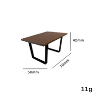 Ensemble de table et chaises miniatures pour maison de poupée, jouet de simulation, décoration de scène