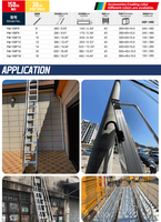 Escalier multifonctionnel en aluminium pour intérieur, réglable en hauteur, extensible, moderne et pliable, pour utilisation extérieure en supermarché
