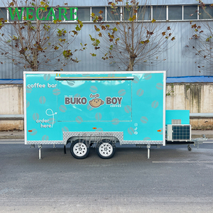 WECARE Carritos de Comida, Camión de Comida Cuadrado, Camión de Hot Dogs y Pizza, <span class=keywords><strong>Restaurante</strong></span> Móvil, Barra de Jugos, Remolque de Comida Totalmente Equipado - Product Image 4