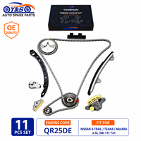 Kit Rantai Timing Lengkap YS Tensioner Guides Baru Cocok untuk T31 X-Trail Teana Navara QR25DE 2.5L Naturally Aspirated OE 130286N20A