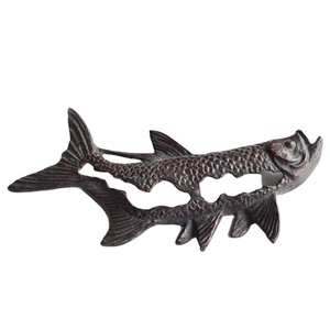Arte de pared de pescado 3D de hierro fundido para decoración del hogar escultura de Metal para sala de estar o dormitorio - Product Image 2