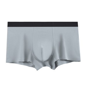 Boxers pour hommes en pur coton, antibactériens, respirants, sans coutures, taille mi-haute, tricotés - Product Image 2