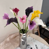 Bunga Calla Lily Buatan EVA Cetak Berkualitas Tinggi untuk Dekorasi Rumah & Pernikahan, Rangkaian Bunga Lembut