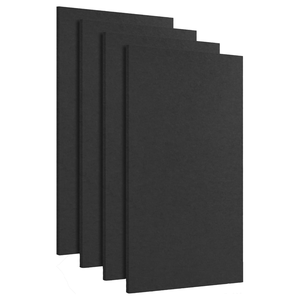 Paneles Acústicos Decorativos <span class=keywords><strong>de</strong></span> Poliéster Negro, Material Insonorizante Reciclado, Revestimientos <span class=keywords><strong>de</strong></span> Pared Absorbentes <span class=keywords><strong>de</strong></span> Sonido para Hogar, Oficina y <span class=keywords><strong>Apartamento</strong></span> - Product Image 1