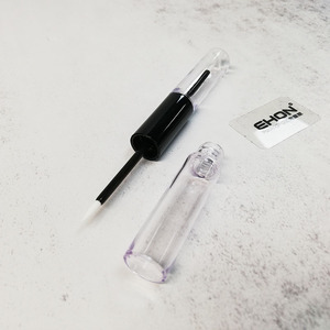 Flacon cosmétique vide en plastique transparent à double embout pour cils et eye-liner, avec bouchon à vis et logo personnalisé pour faux cils - Product Image 4