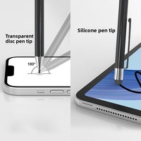Stylet capacitif en métal pour écran tactile de smartphones et tablettes, compatibilité universelle, design portable avec clip, compatible avec iPad